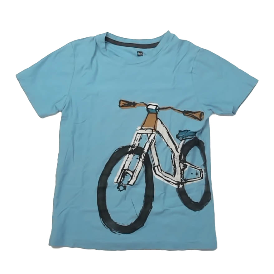 Tea Collection Boys Blue Bicycle T-Shirt Size: 12 Years Blue Bicycle