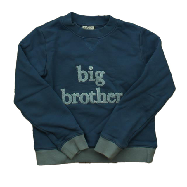 Livly Boys Blue "Big Brother" Sweatshirt Size: 5-6 Years