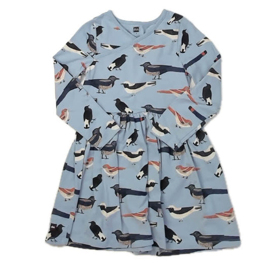 Tea Collection Girls Blue Birds Dress Size: 5T Blue Birds
