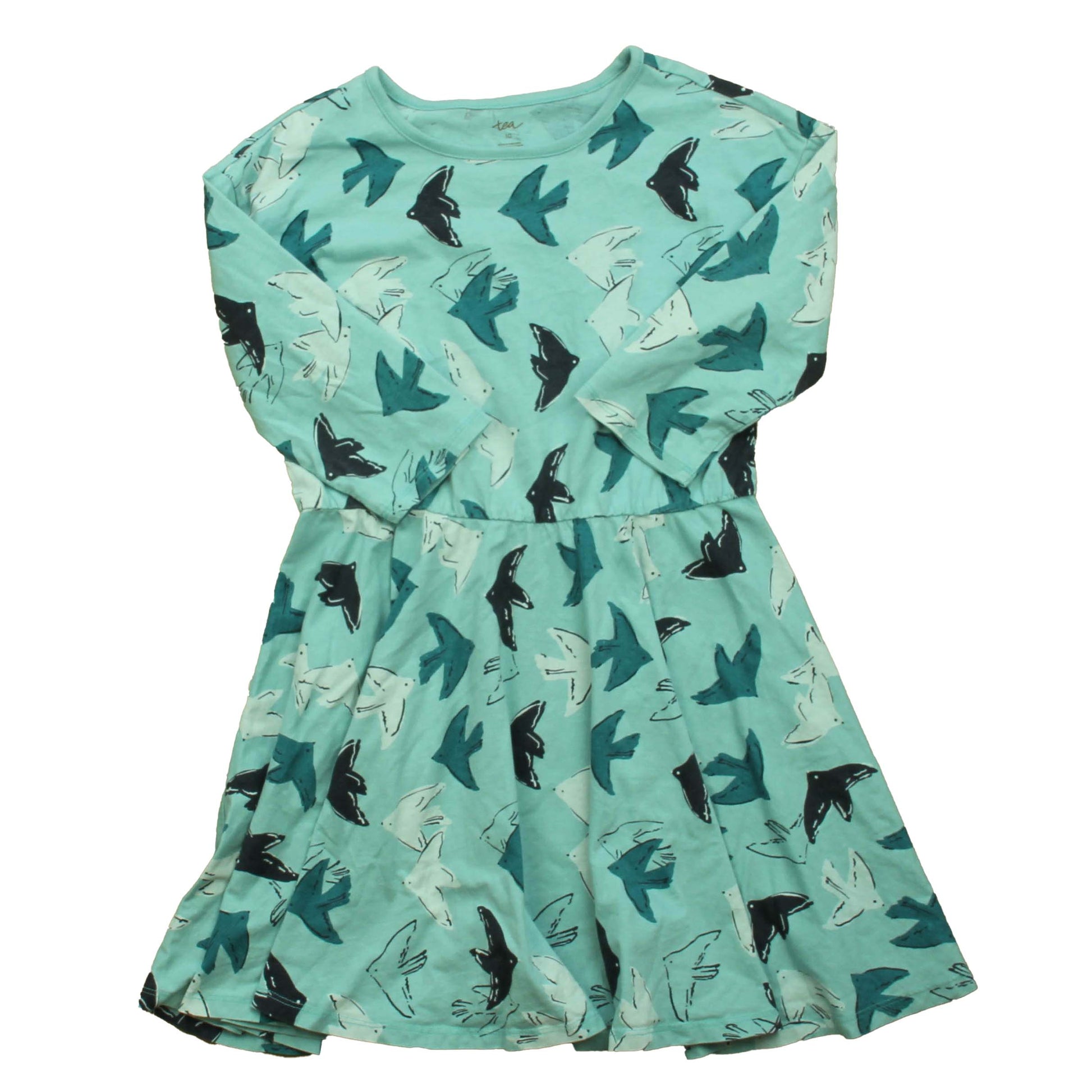 Tea Girls Blue | Birds Dress Size: 10 Years Blue | Birds
