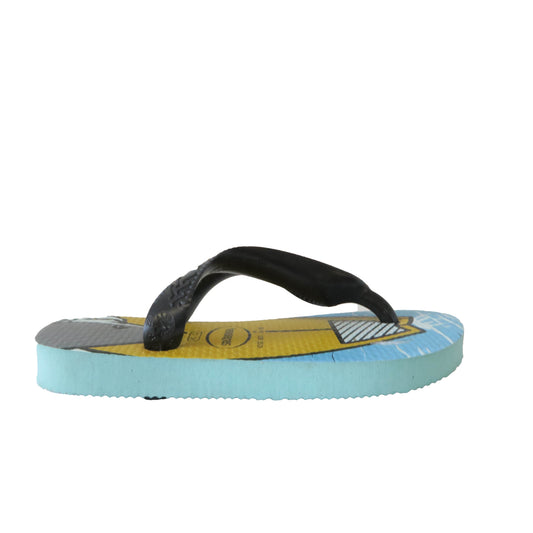 Havaianas Boys Blue | Black Shark Flip Flops Size: 9 Toddler Blue | Black Shark