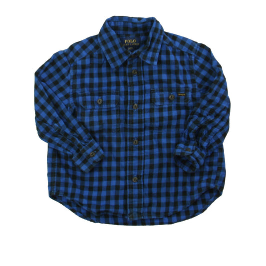 Ralph Lauren Boys Blue | Black Button Down Long Sleeve Size: 2T Blue | Black