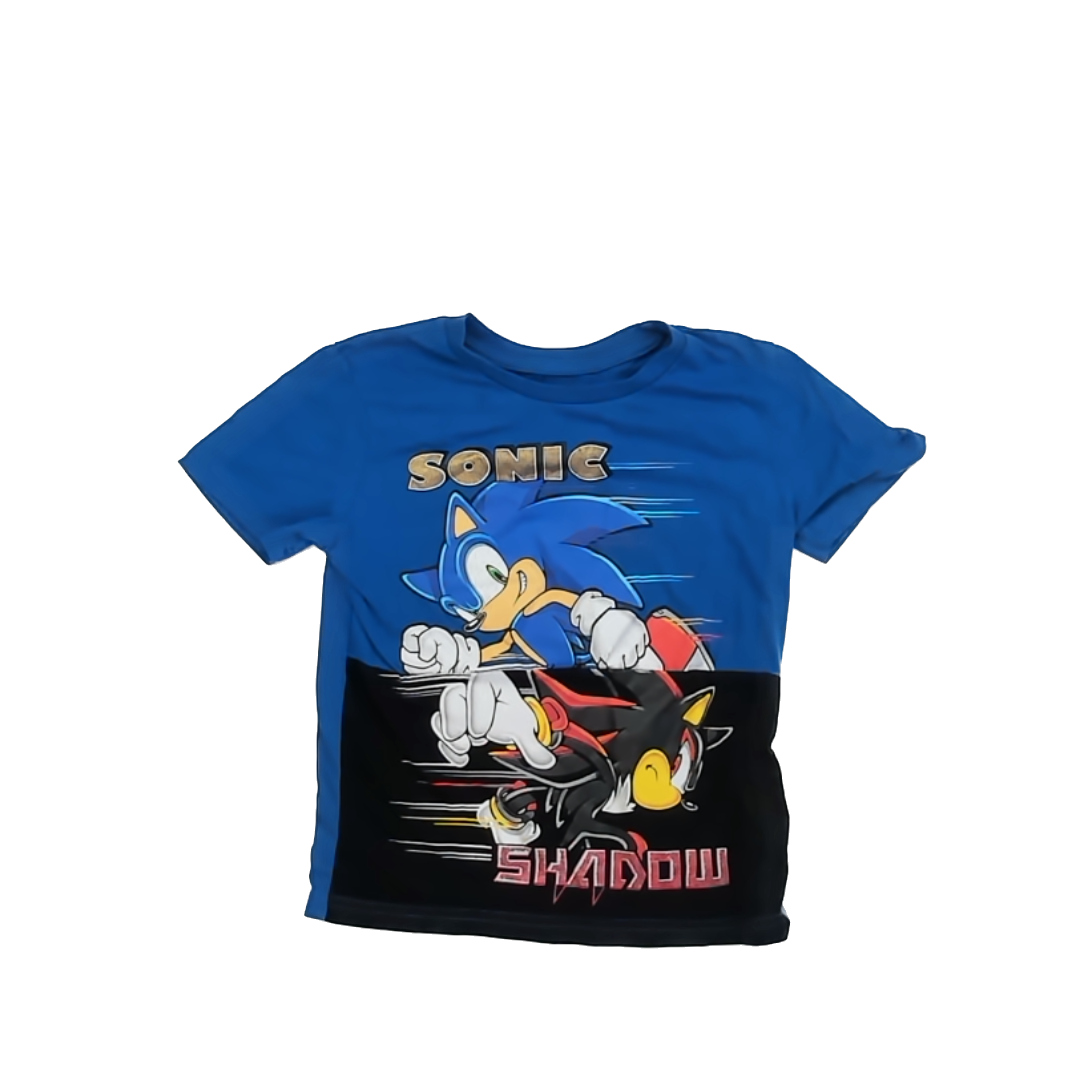 Sonic Boys Blue | Black T-Shirt Size: 6-7 Years Blue | Black