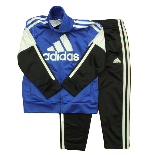 Adidas Boys Blue | Black Track Suit Size: 4T Blue | Black