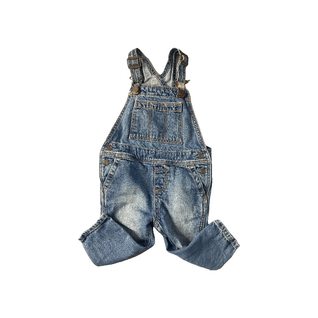 Unisex Blue | Blue jean Overalls Size: 12-18 months Blue | Blue jean