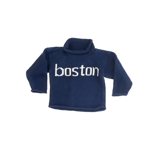 Claver Unisex Blue "Boston" Sweater Size: 2T Blue "Boston"