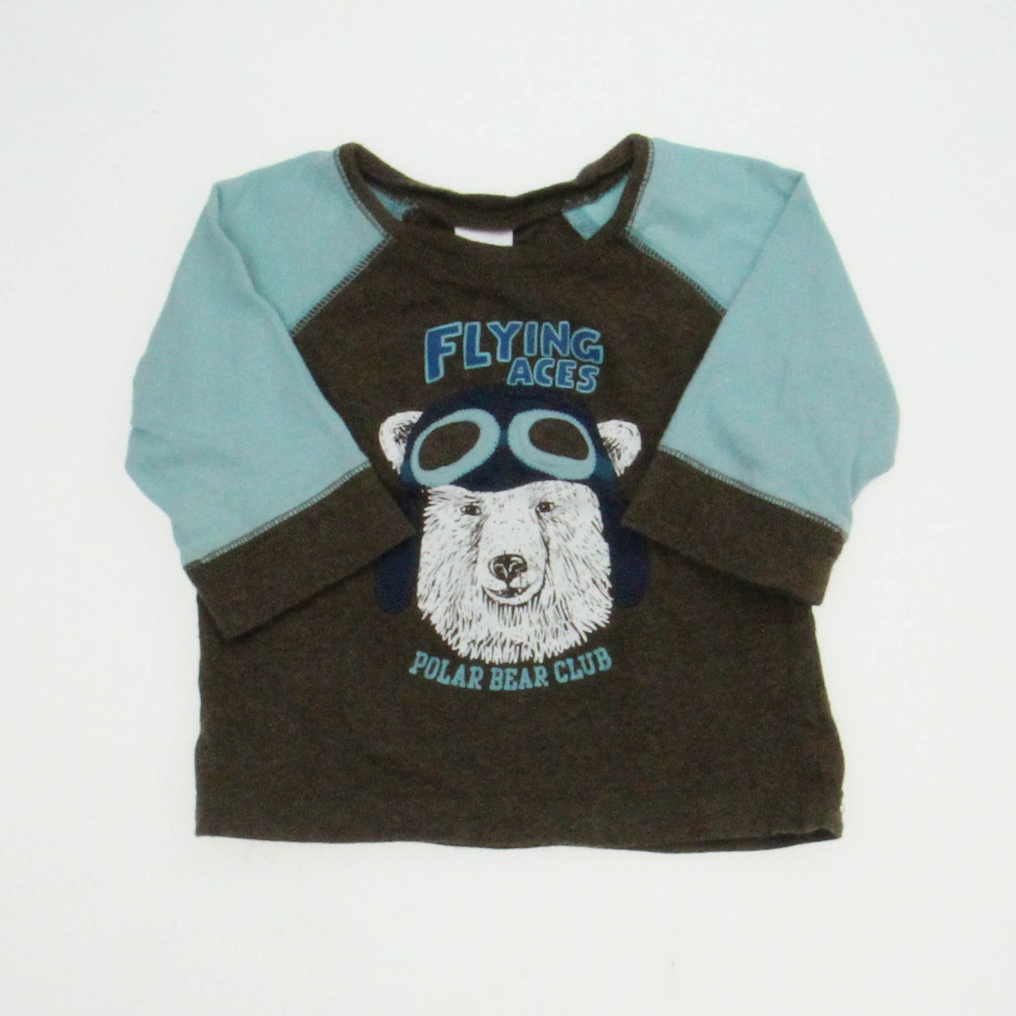 Gymboree Boys Blue | Brown Long Sleeve T-Shirt Size: 6-12 Months Blue | Brown