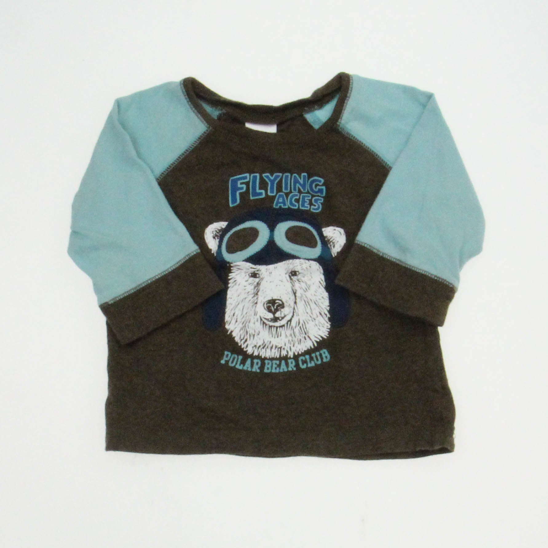 Gymboree Boys Blue | Brown Long Sleeve T-Shirt Size: 6-12 Months Blue | Brown