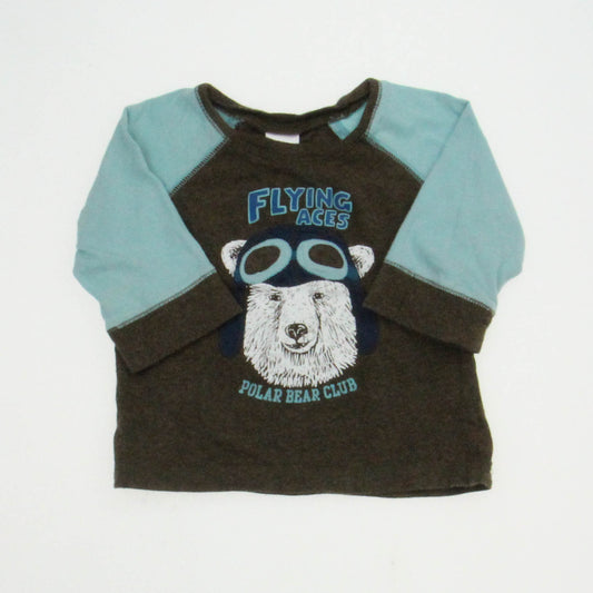 Gymboree Boys Blue | Brown Long Sleeve T-Shirt Size: 6-12 Months Blue | Brown