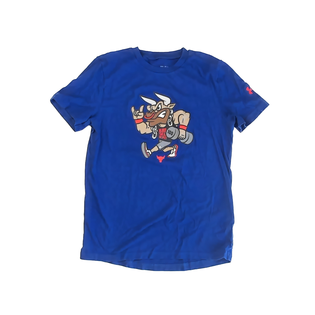 Under Armour Boys Blue Bull Athletic Top Size: 10-12 Years (YM) Blue Bull