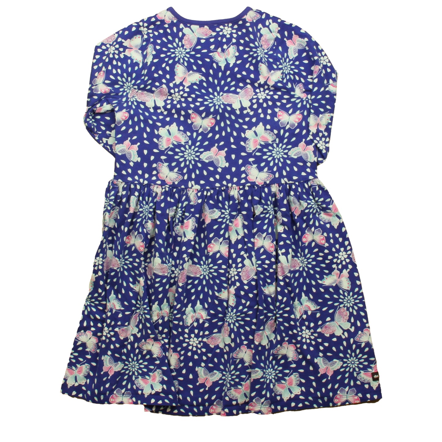 Tea Collection Girls Blue Butterflies Dress Size: 8 Years Blue Butterflies