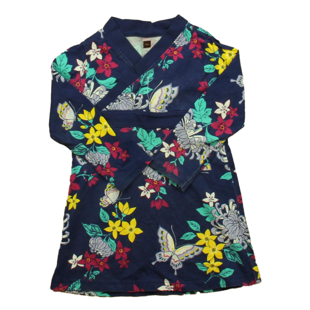 Tea Girls Blue Butterflies Dress Size: 2T Blue Butterflies