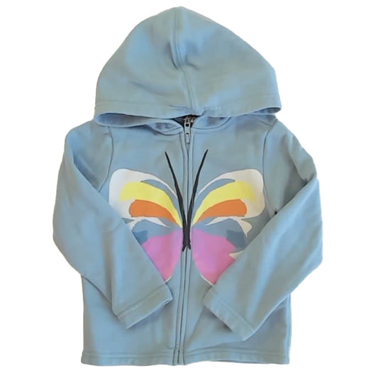 Tea Collection Girls Blue Butterfly Hoodie Size: 3T Blue Butterfly