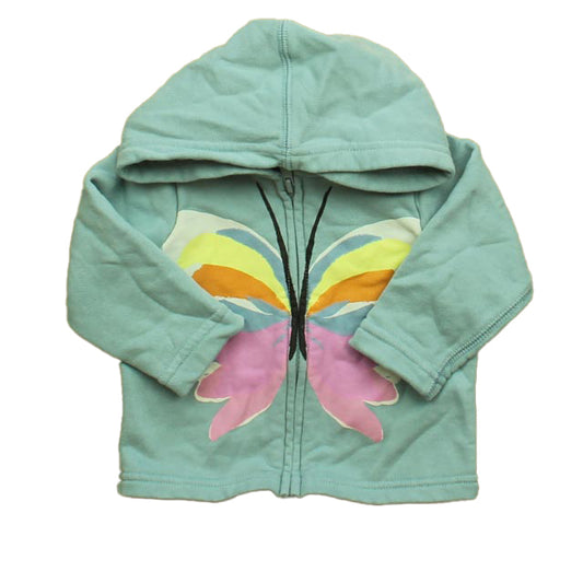 Tea Girls Blue Butterfly Hoodie Size: 3-6 Months