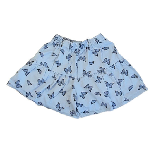 Gu Girls Blue Butterfly Shorts Size: 7-8 Years Blue Butterfly
