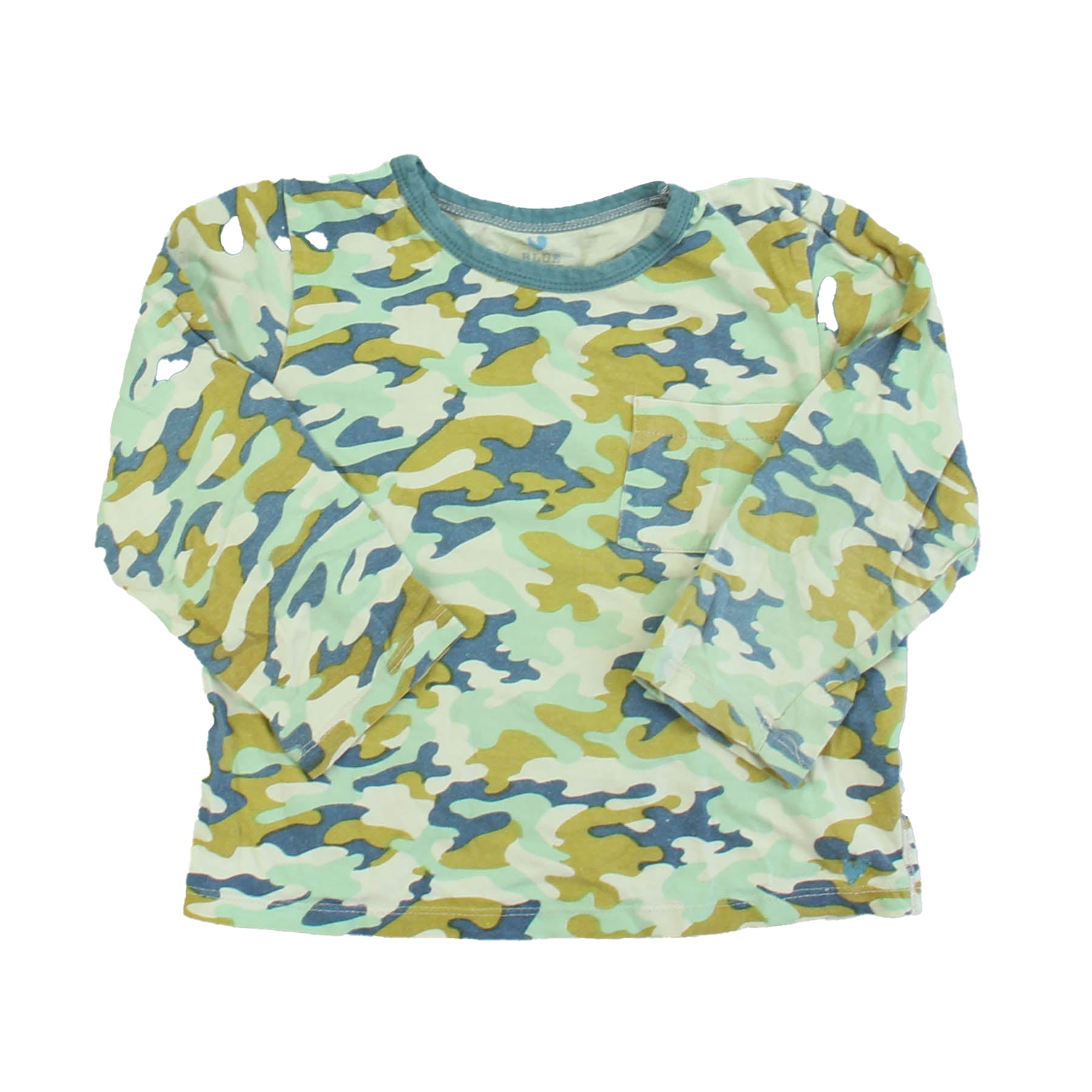 Blue Rooster Boys Blue Camo Long Sleeve T-Shirt Size: 4T Blue Camo