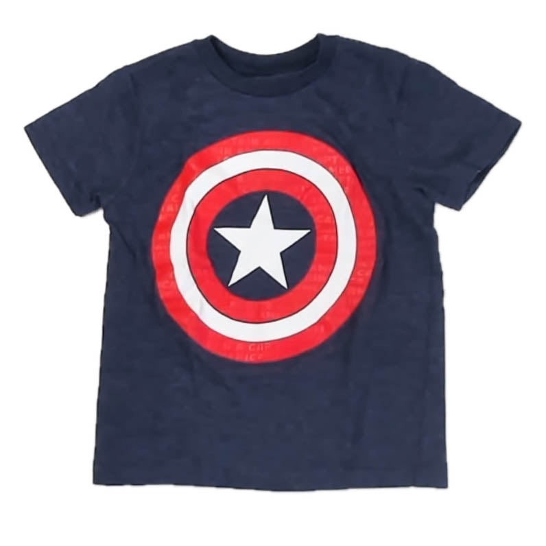 Marvel Boys Blue Captain America T-Shirt Size: 5-6 Years Blue Captain America