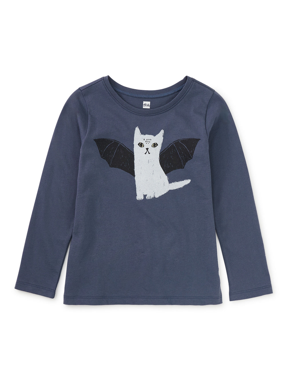 Tea Collection Boys Blue Cat Bat Long Sleeve T-Shirt Size: 5T Blue Cat Bat