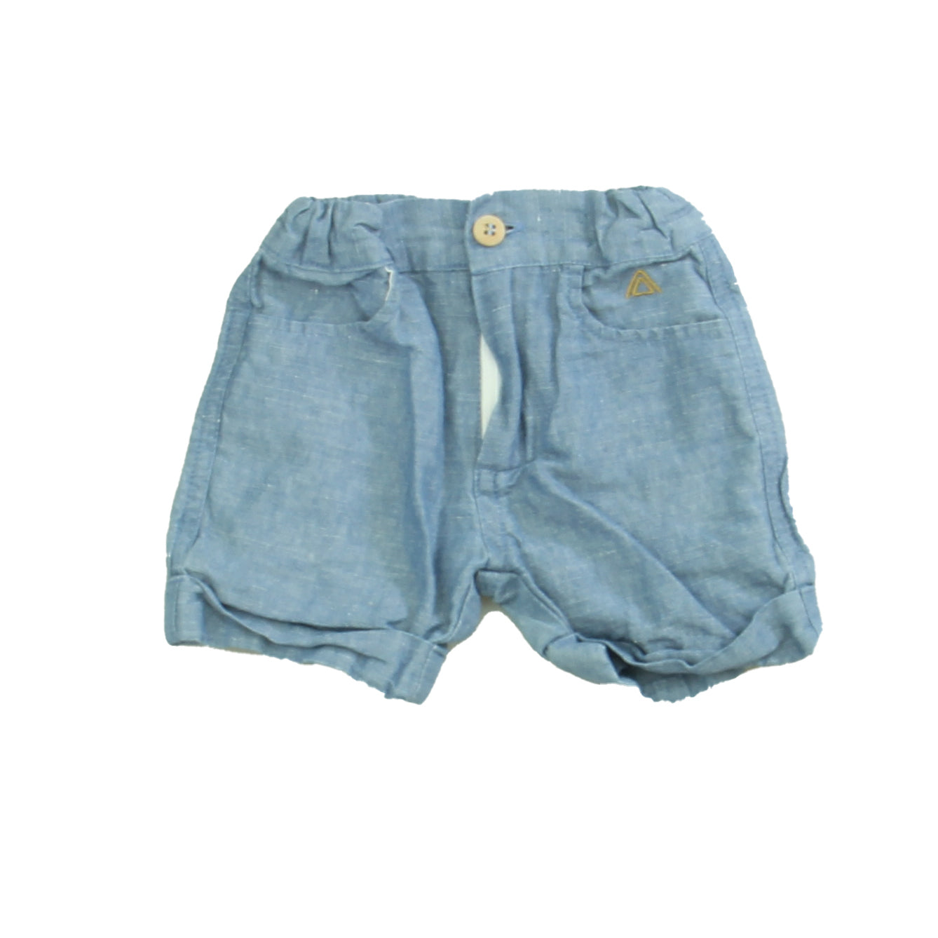 Maison Frida Boys Blue | Chambray Shorts Size: 6-12 Months Blue | Chambray