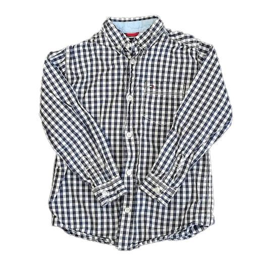 Tommy Hilfiger Boys Blue Check Button Down Long Sleeve Size: 6 Years Blue Check