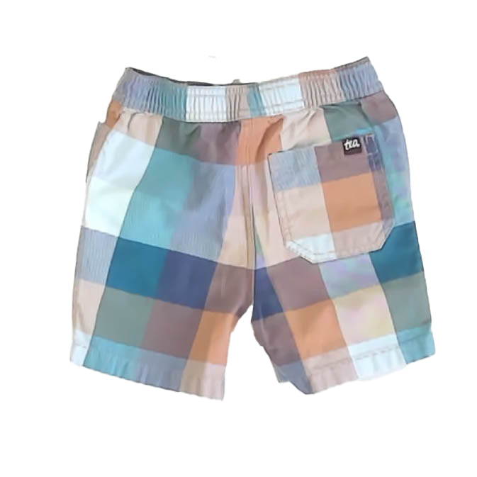 Tea Collection Boys Blue Check Shorts Size: 4T Blue Check