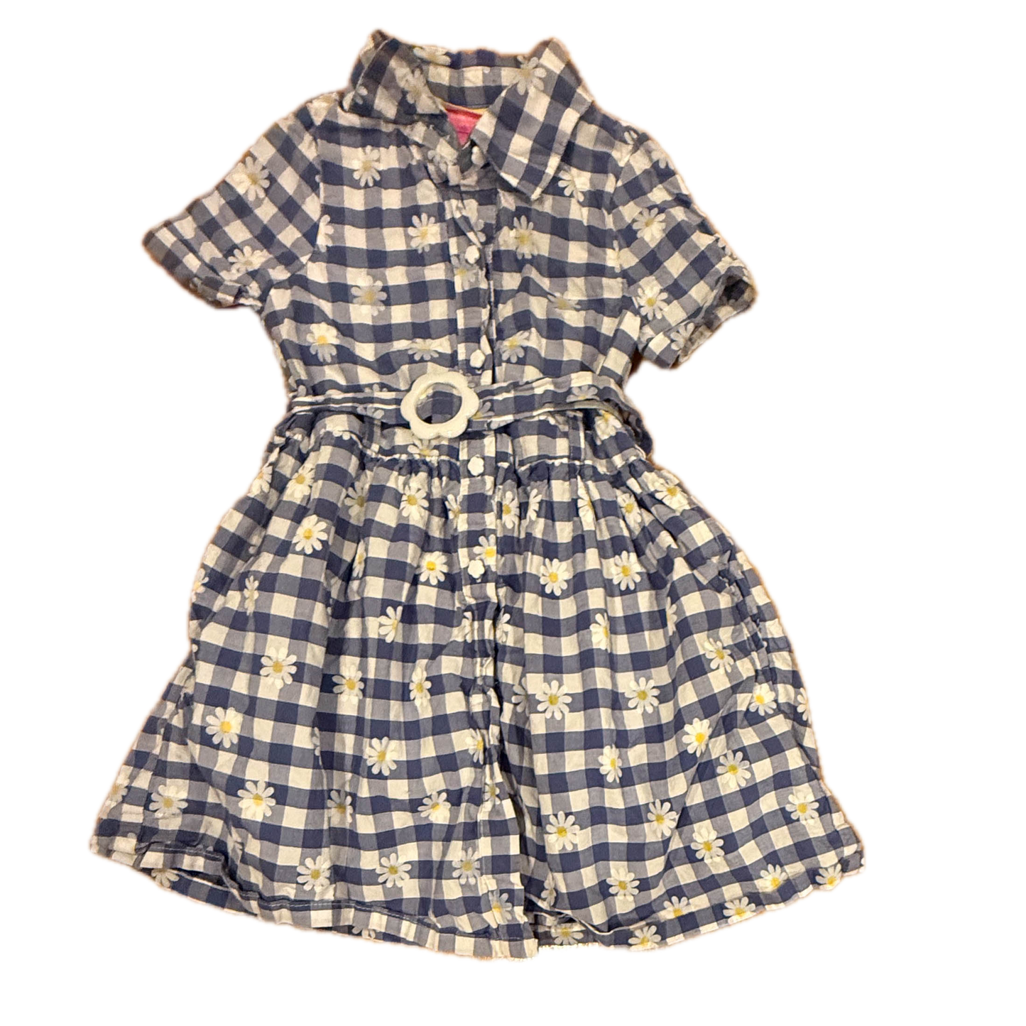 Issac Mizrahi Girls Blue Check Dress Size: 5T Blue Check