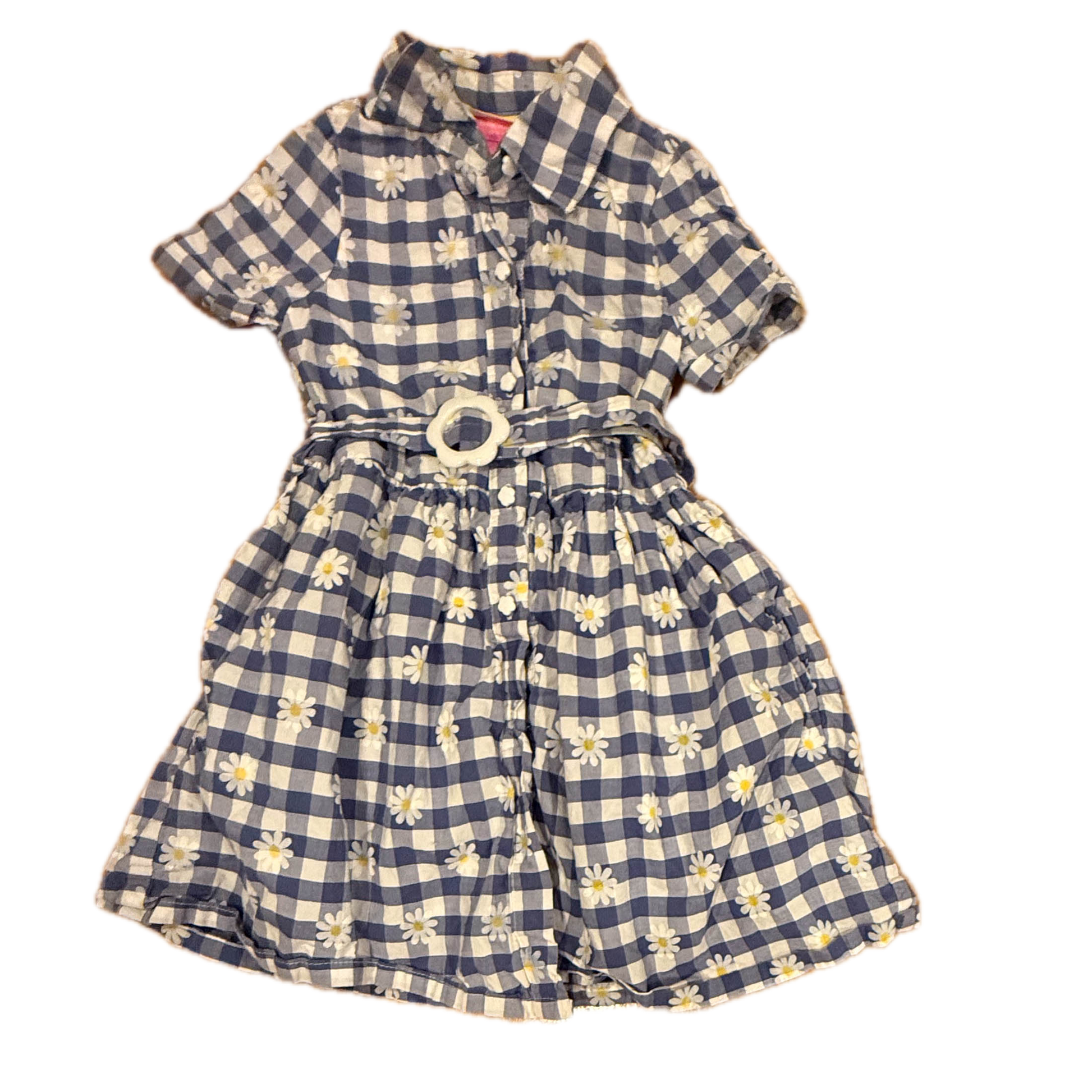 Issac Mizrahi Girls Blue Check Dress Size: 5T Blue Check