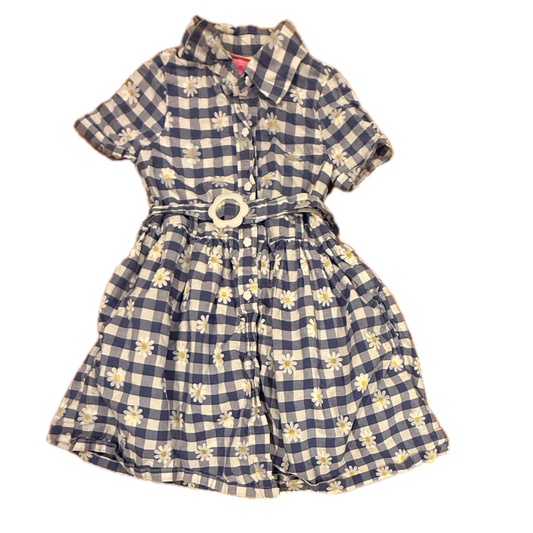Issac Mizrahi Girls Blue Check Dress Size: 5T Blue Check