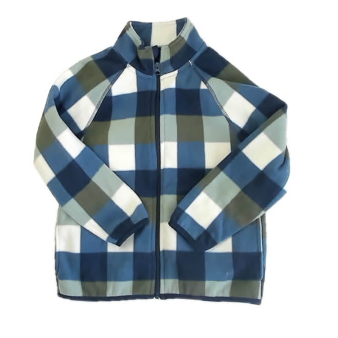 Wonder Nation Boys Blue Check Fleece Size: 6-7 Years Blue Check