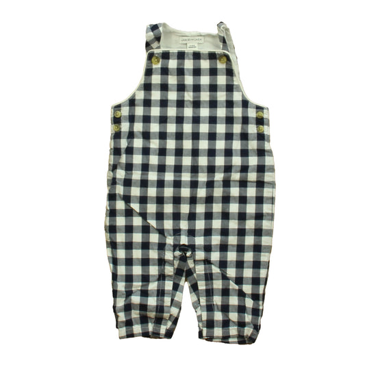 Janie and Jack Boys Blue Check Romper Size: 3-6 Months Blue Check