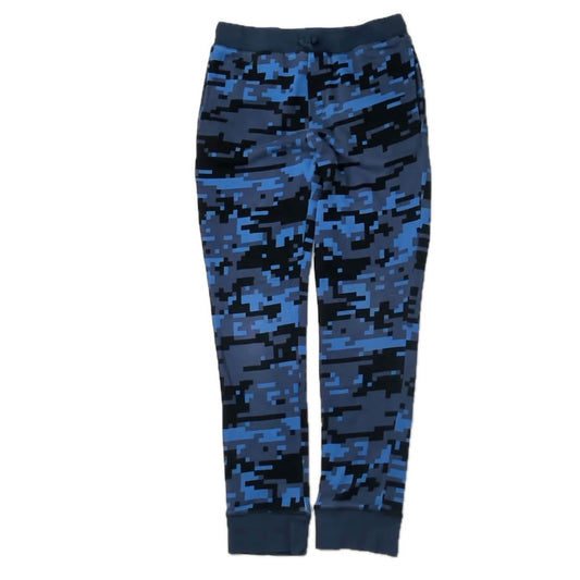 Rockets Of Awesome Boys Blue Check Casual Pants Size: 12 Years Blue Check