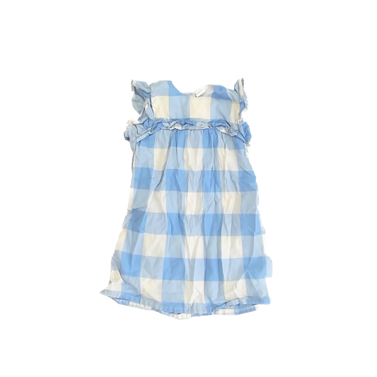 H&M Girls Blue Checked Dress Size: 3T Blue Checked
