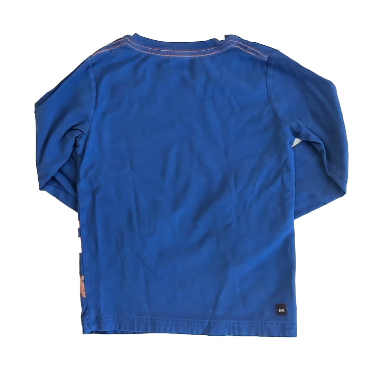 Tea Collection Boys Blue Cheetah Long Sleeve T-Shirt Size: 5T Blue Cheetah
