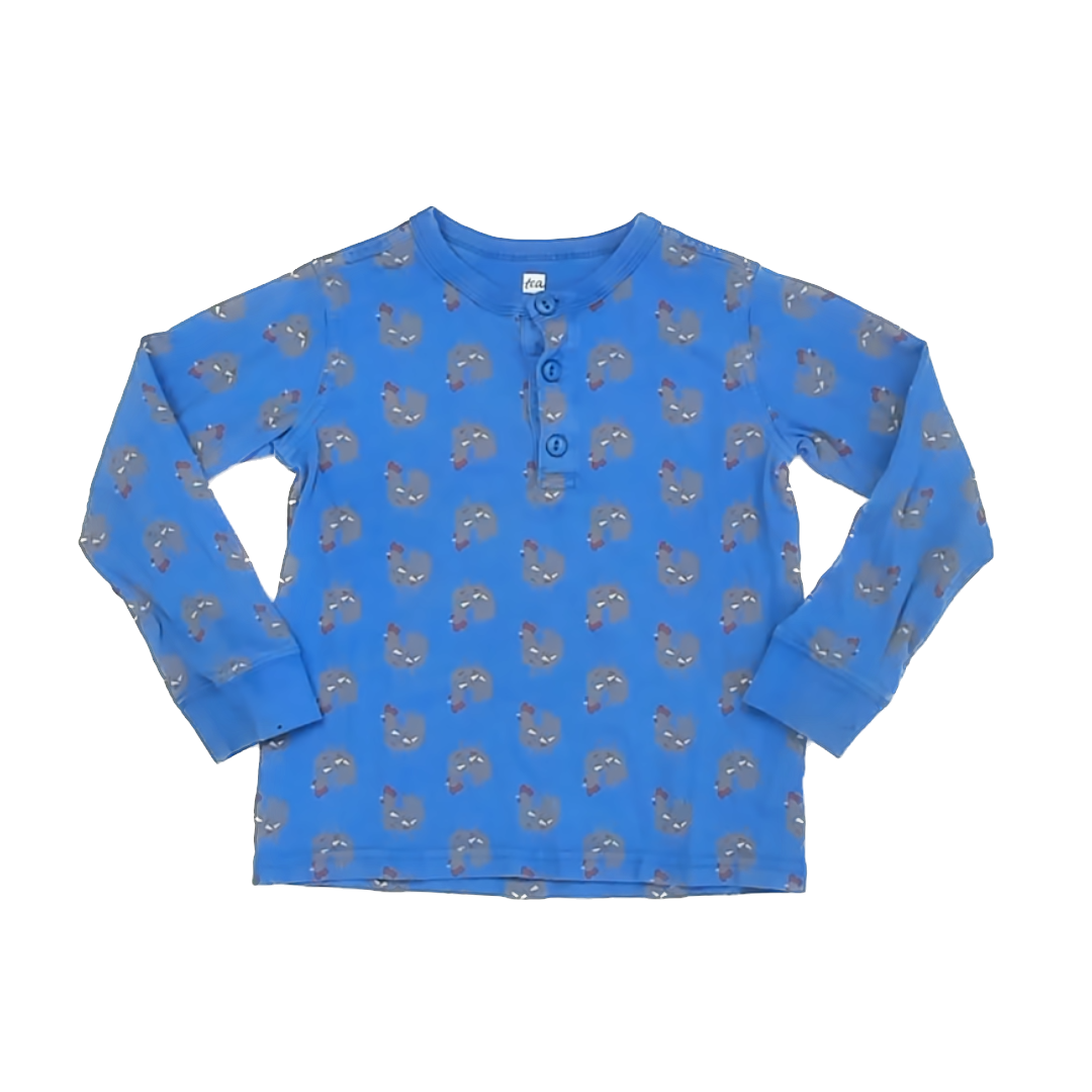 Tea Collection Boys Blue | Chicken Long Sleeve Tops Size: 6 Years Blue | Chicken