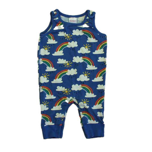 Hanna Andersson Boys Blue Clouds Romper Size: 3-6 Months Blue Clouds
