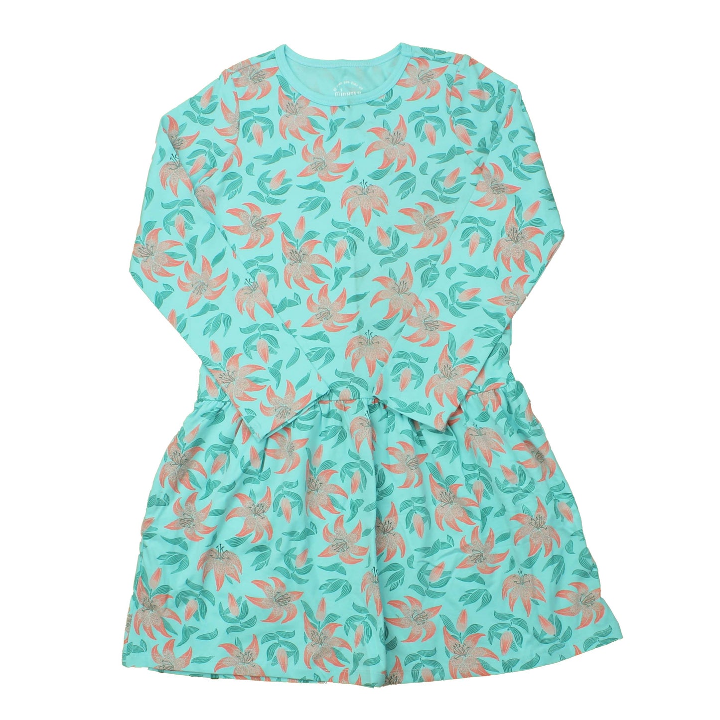 Mightly Girls Blue | Coral Dress Size: 6-14 Years Blue | Coral
