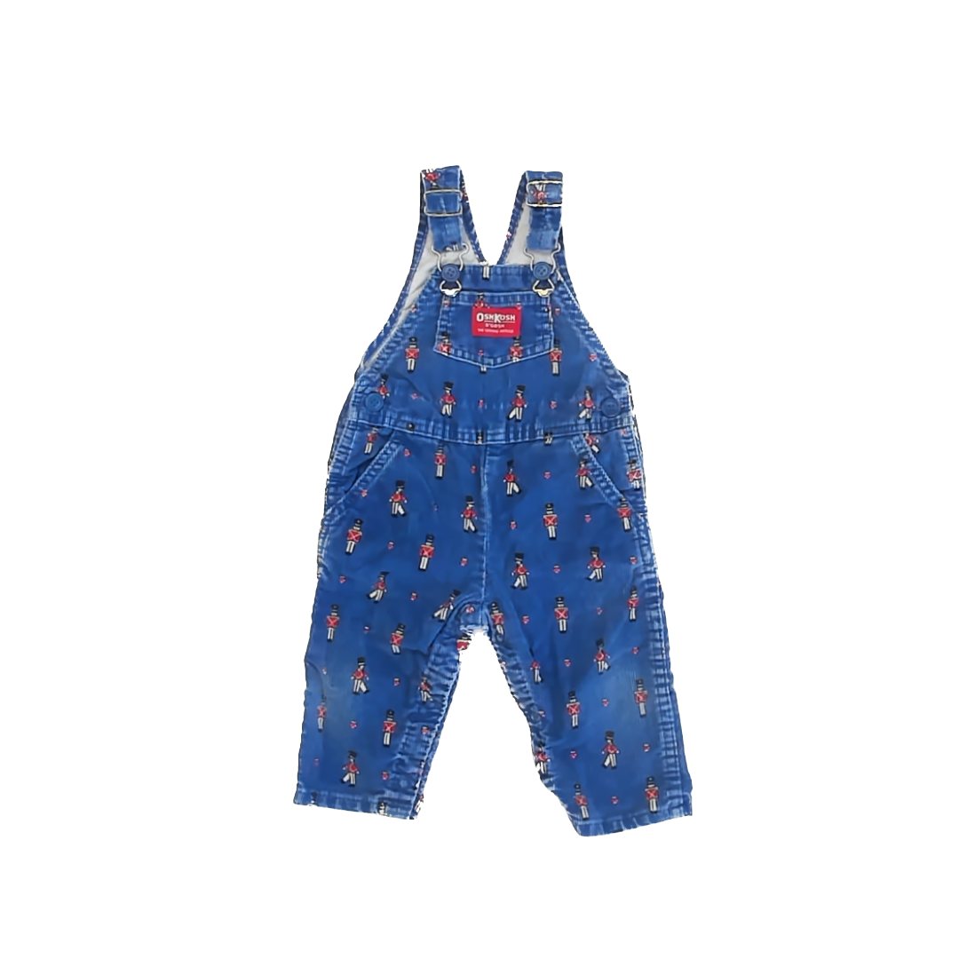 Osh Kosh Boys Blue Corduroy Soldiers Overall Shorts Size: 12 Months Blue Corduroy Soldiers