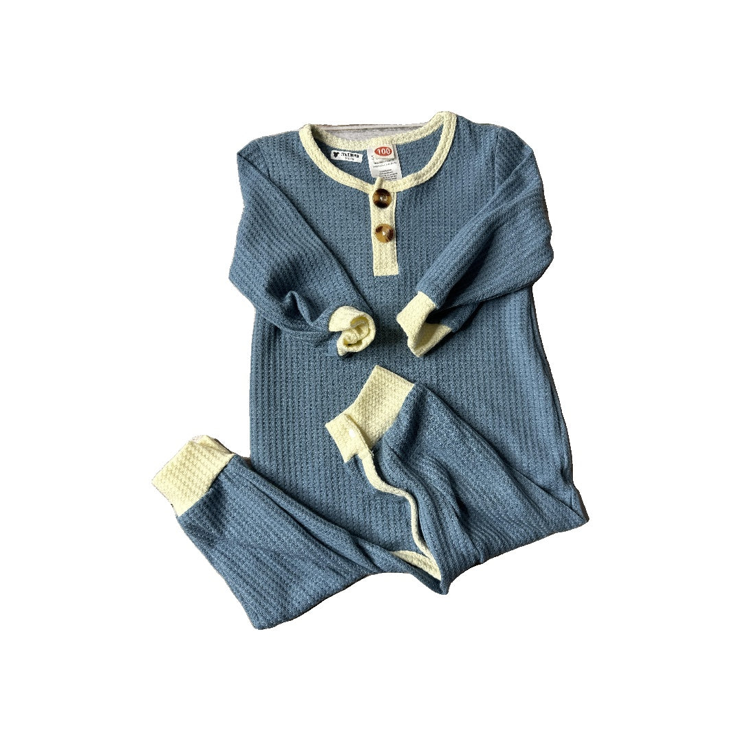 Mama Siesta Boys Blue | cream Long Sleeve Outfit Size: 18-24 months Blue | cream