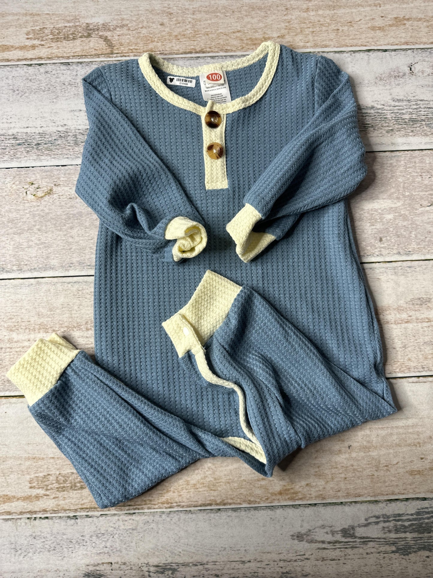 Mama Siesta Boys Blue | cream Long Sleeve Outfit Size: 18-24 months Blue | cream