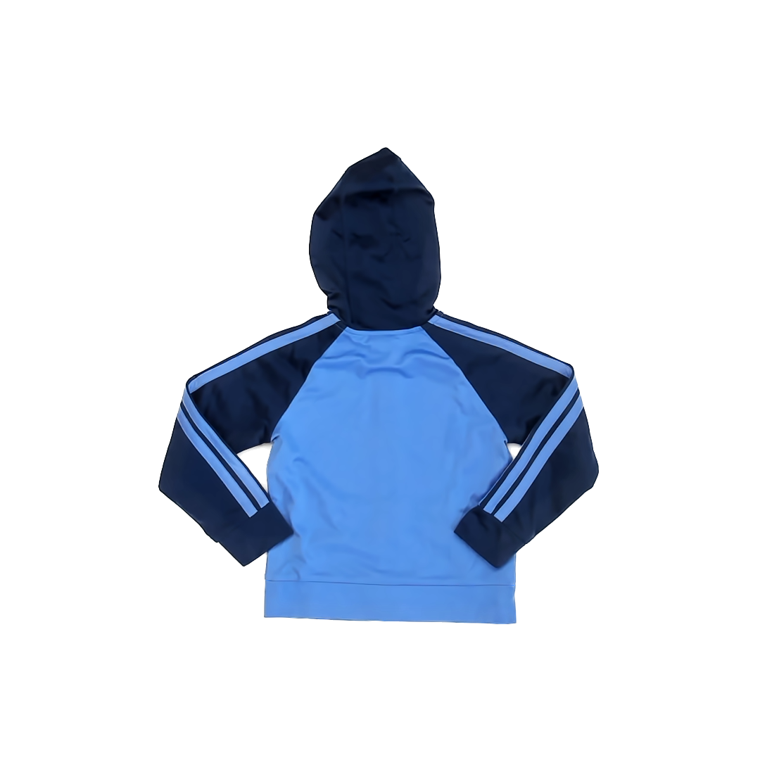 Adidas Unisex Blue | Dark Blue Hoodie Size: 5T Blue | Dark Blue