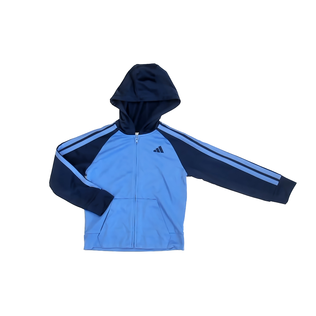 Adidas Unisex Blue | Dark Blue Hoodie Size: 5T Blue | Dark Blue
