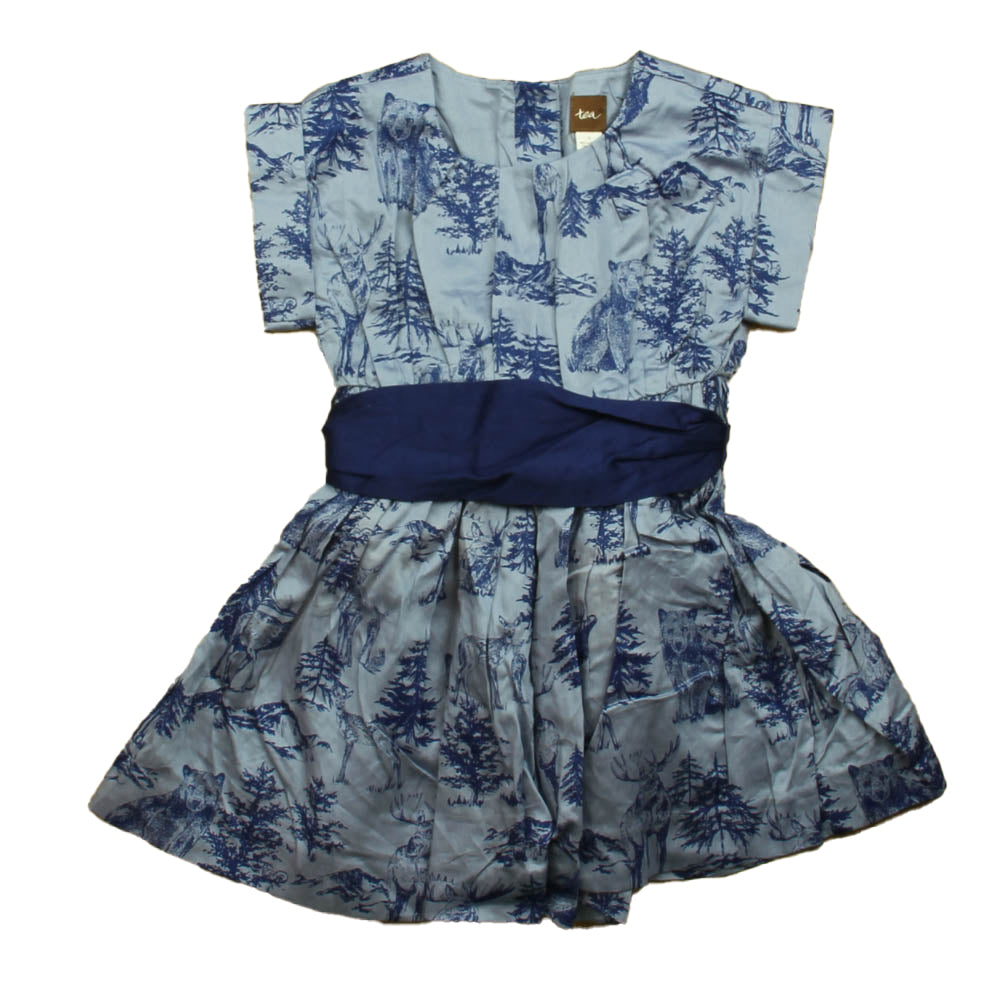 Tea Girls Blue Deer Dress Size: 2T Blue Deer