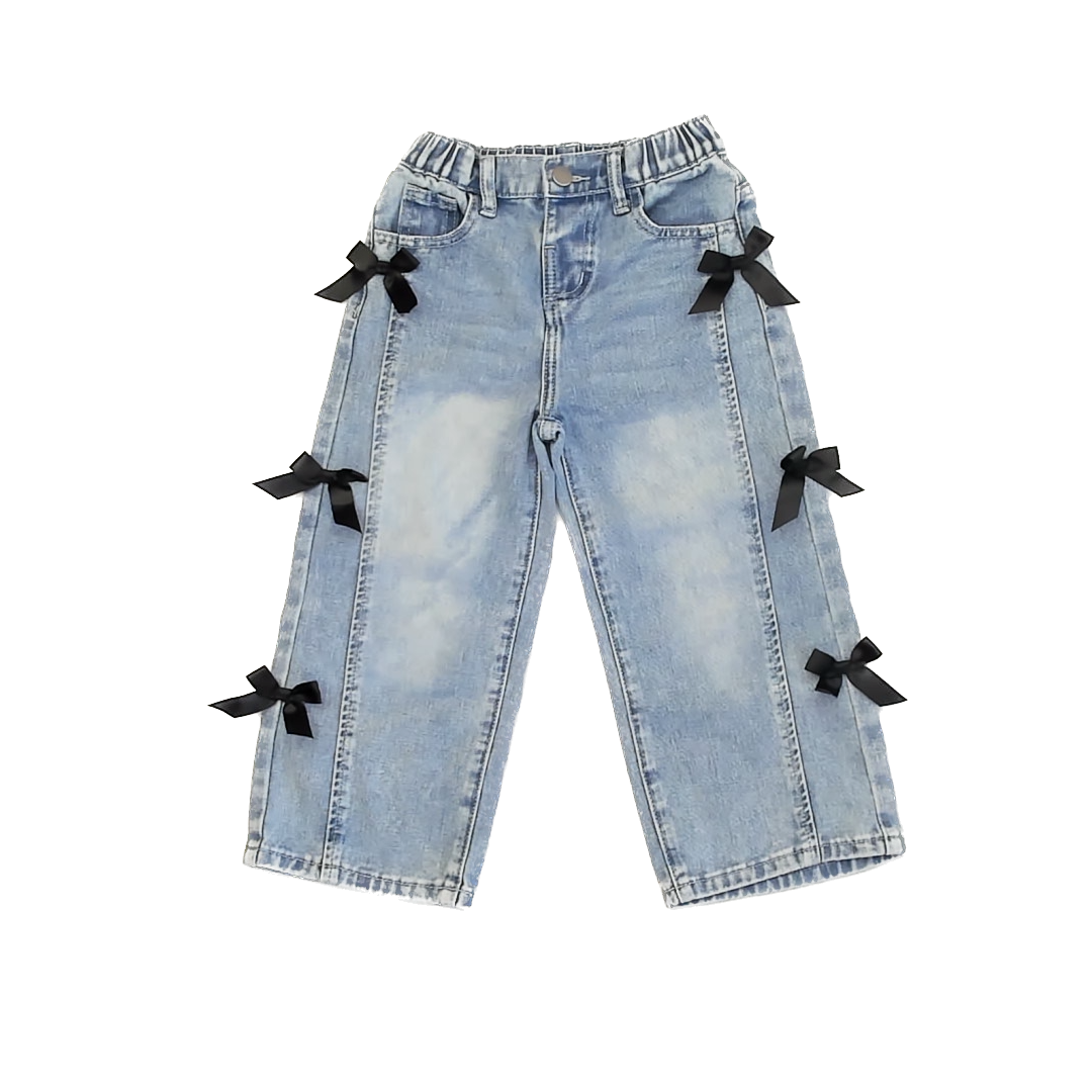 Shein Girls Blue Denim | Black Jeans Size: 5T Blue Denim | Black