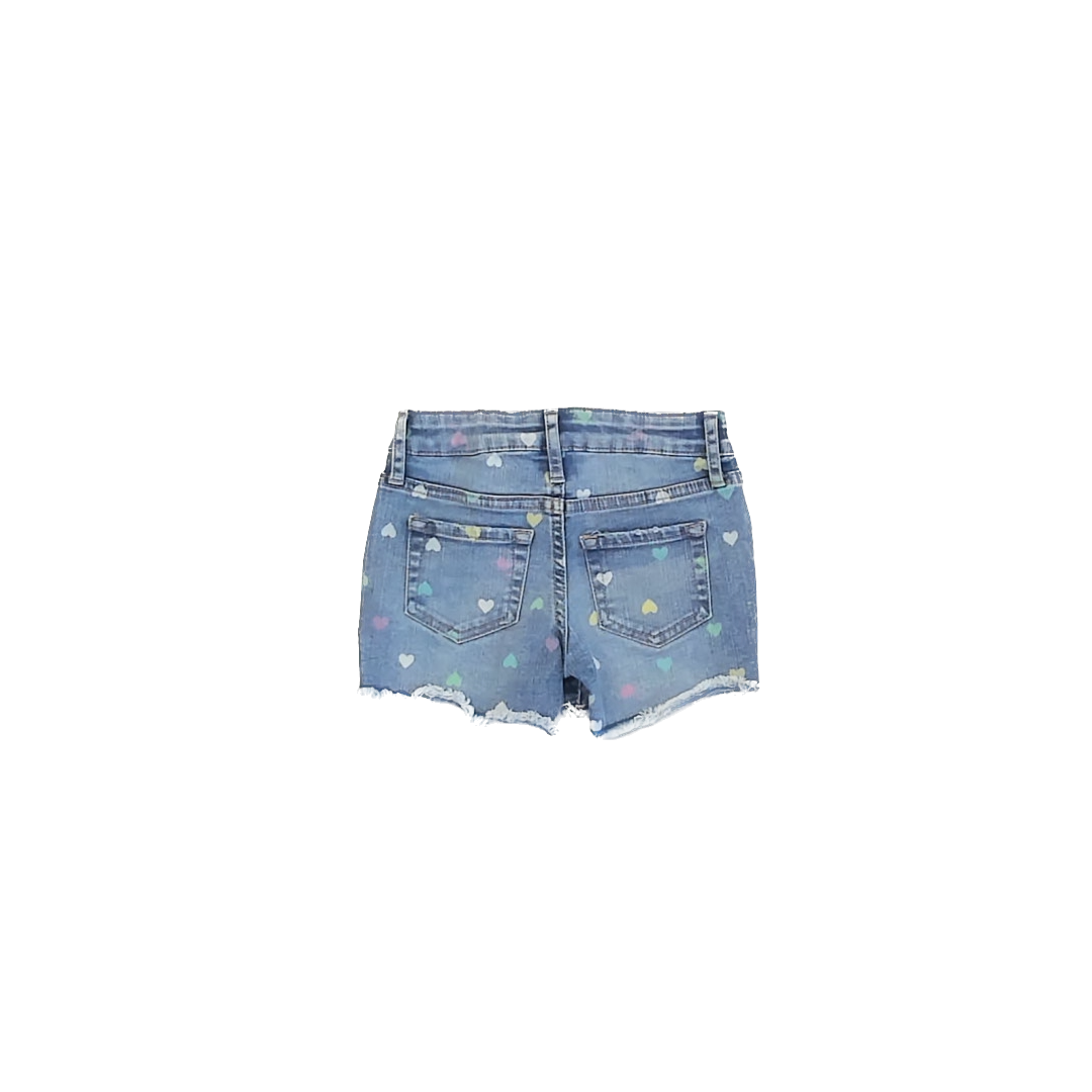 Cat & Jack Girls Blue Denim | Hearts Jean Shorts Size: 4-5T Blue Denim | Hearts