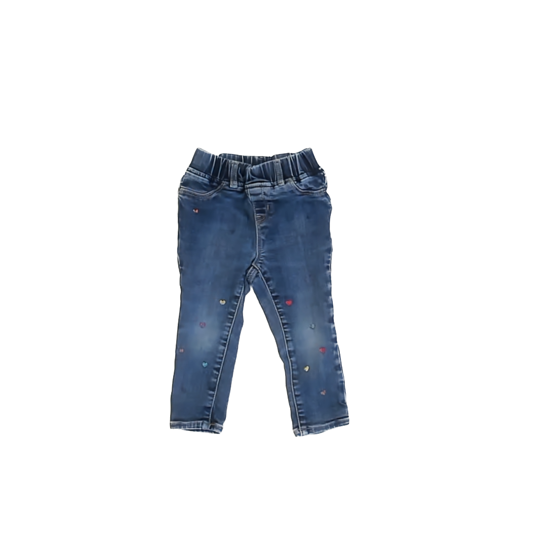 Gap Girls Blue Denim | Hearts Jeans Size: 18-24 Months Blue Denim | Hearts