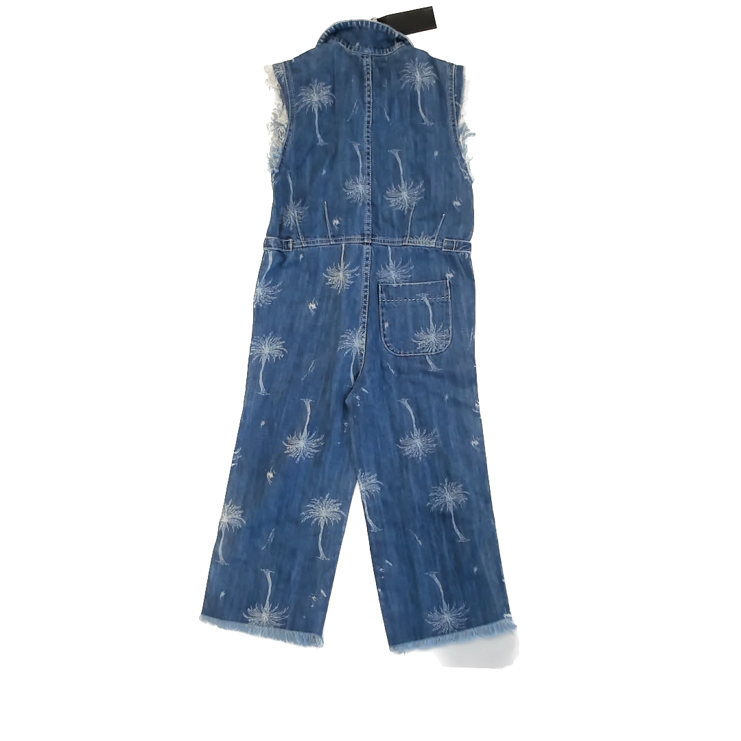 Oneteaspoon Girls Blue Denim | Palm Tree Jumper Size: 7-8 Years Blue Denim | Palm Tree