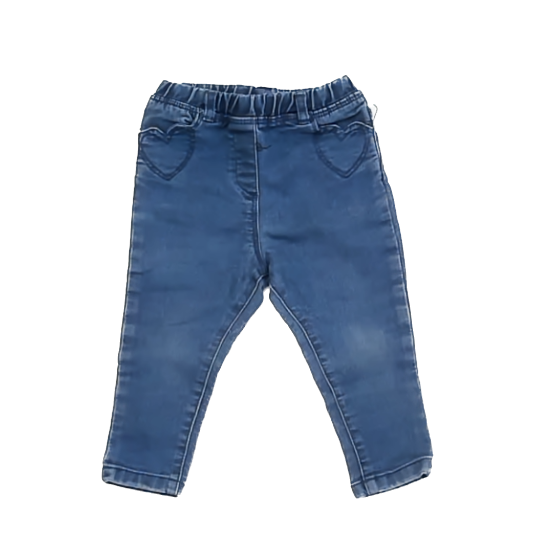 Du Pareil Girls Blue Denim Jeggings Size: 18 Months Blue Denim