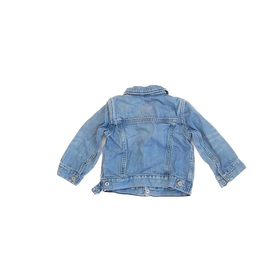 Gap Girls Blue Denim Jacket Size: 18-24 Months Blue Denim