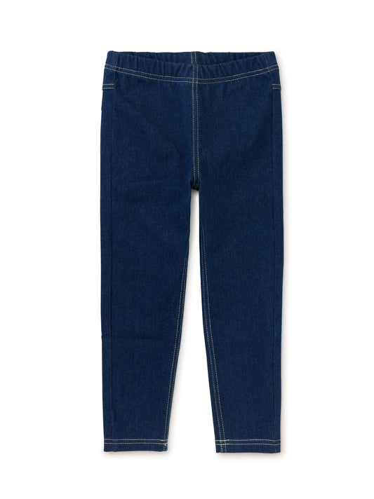 Tea Collection Girls Blue Denim Leggings Size: 5T Blue Denim