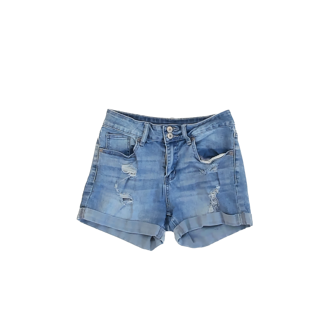 Unknown Girls Blue Denim Jean Shorts Size: Small Blue Denim